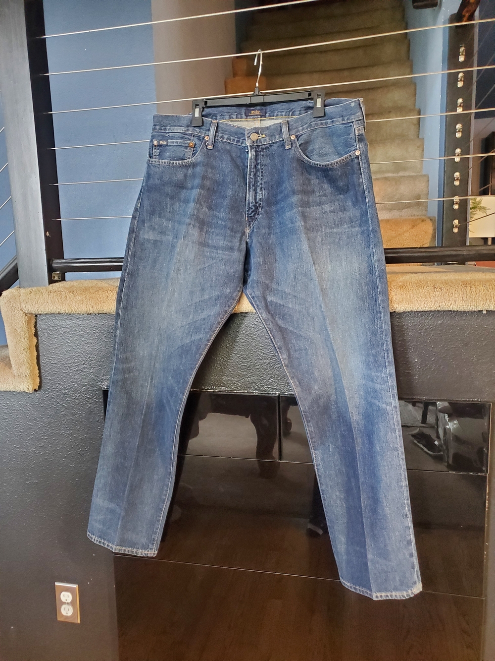 Ralph Lauren Men's Washed Indigo Relaxed Jeans